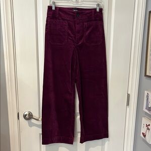 Cropped wide-leg corduroy pants by Maeve Anthropology